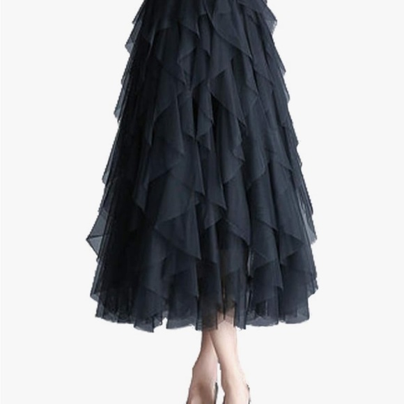 Tulle Black Skirt - One Size - Picture 3 of 4